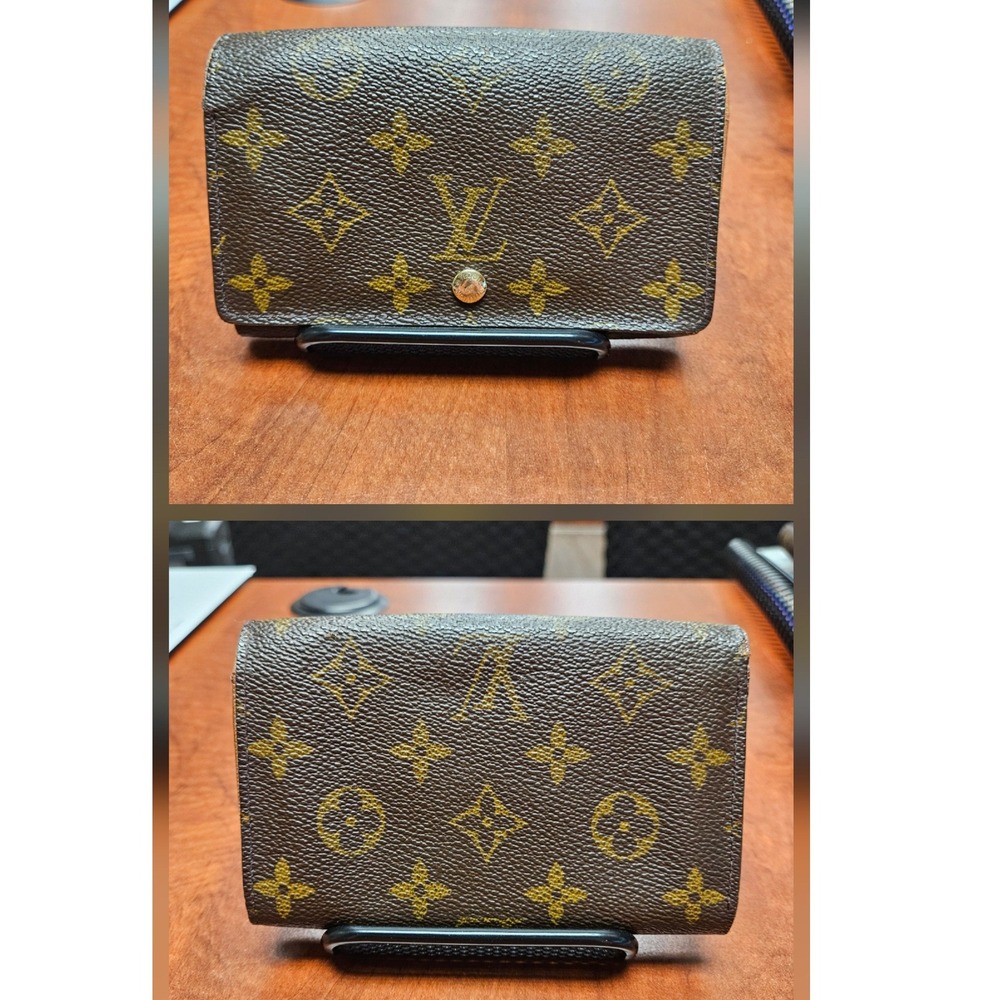 Authentic Louis Vuitton Monogram Porte Tresor‎ Wallet Compact Bifold LV Vintage